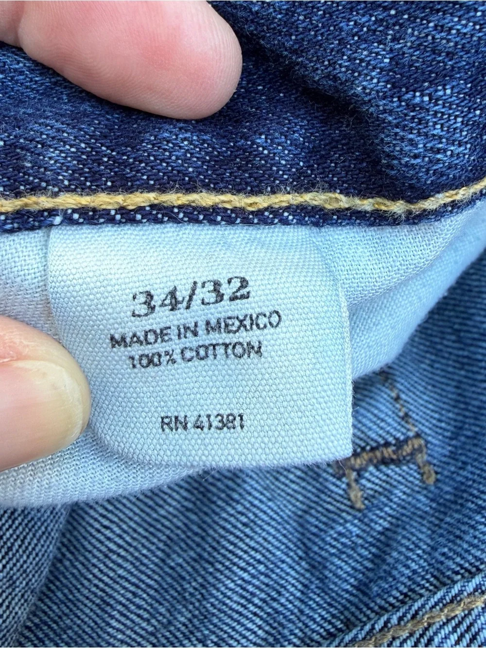 Polo Ralph Lauren Jeans Men’s 34x32 Blue Straight Leg Denim Dungarees Classic